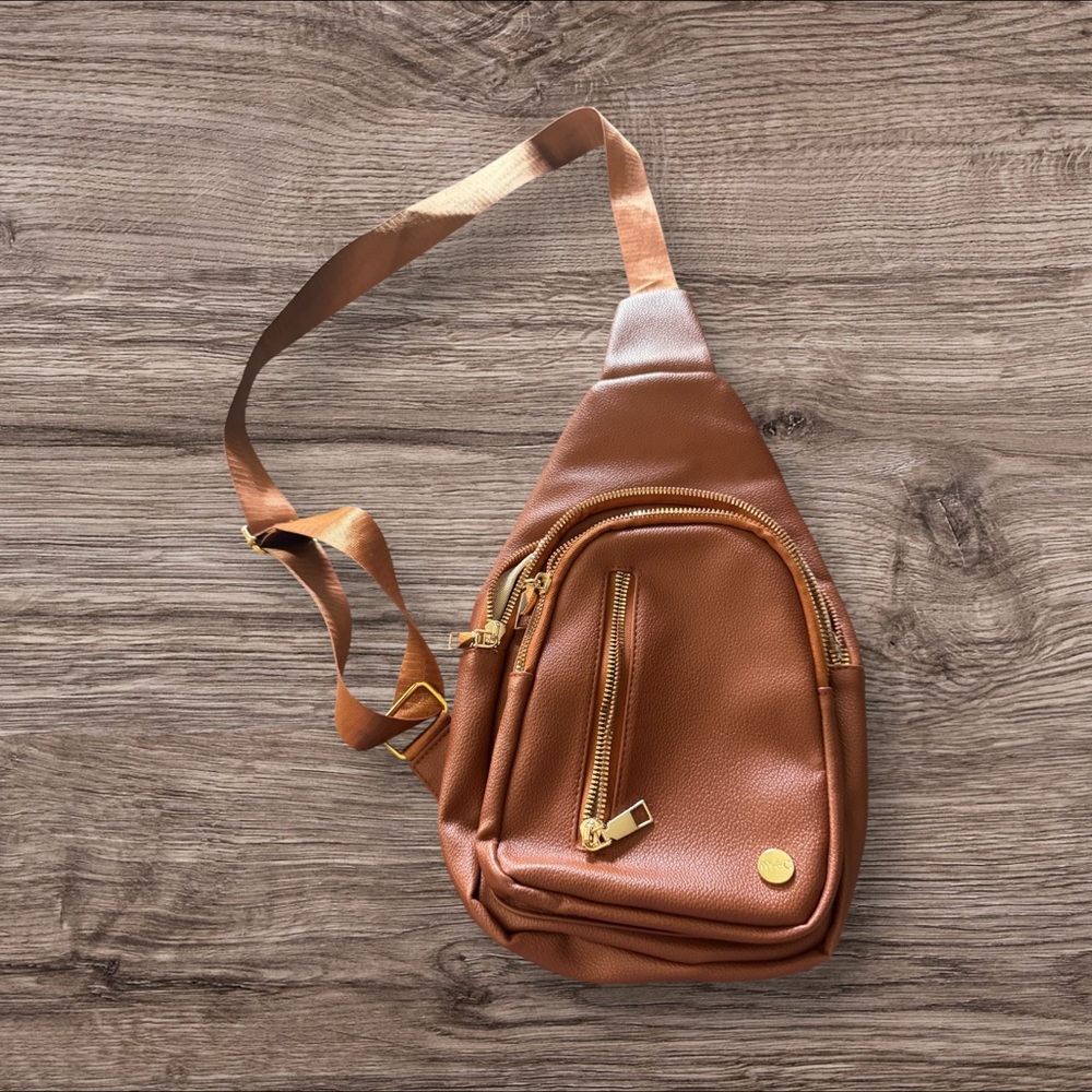 Brown Leather Sling Bag